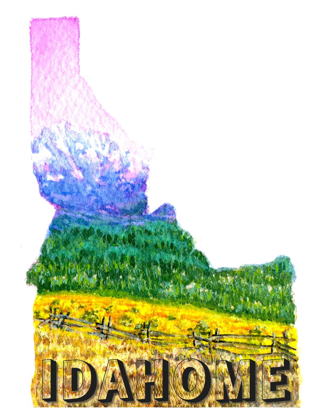 Idaho Shaped Stickers