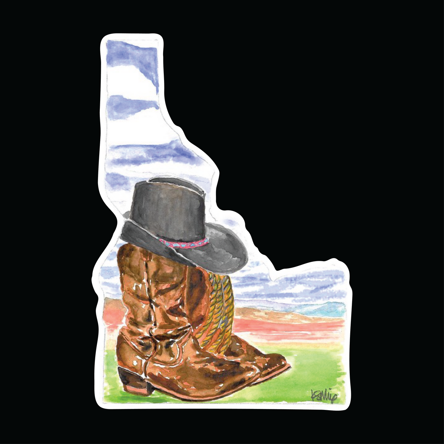 His Boots Sticker