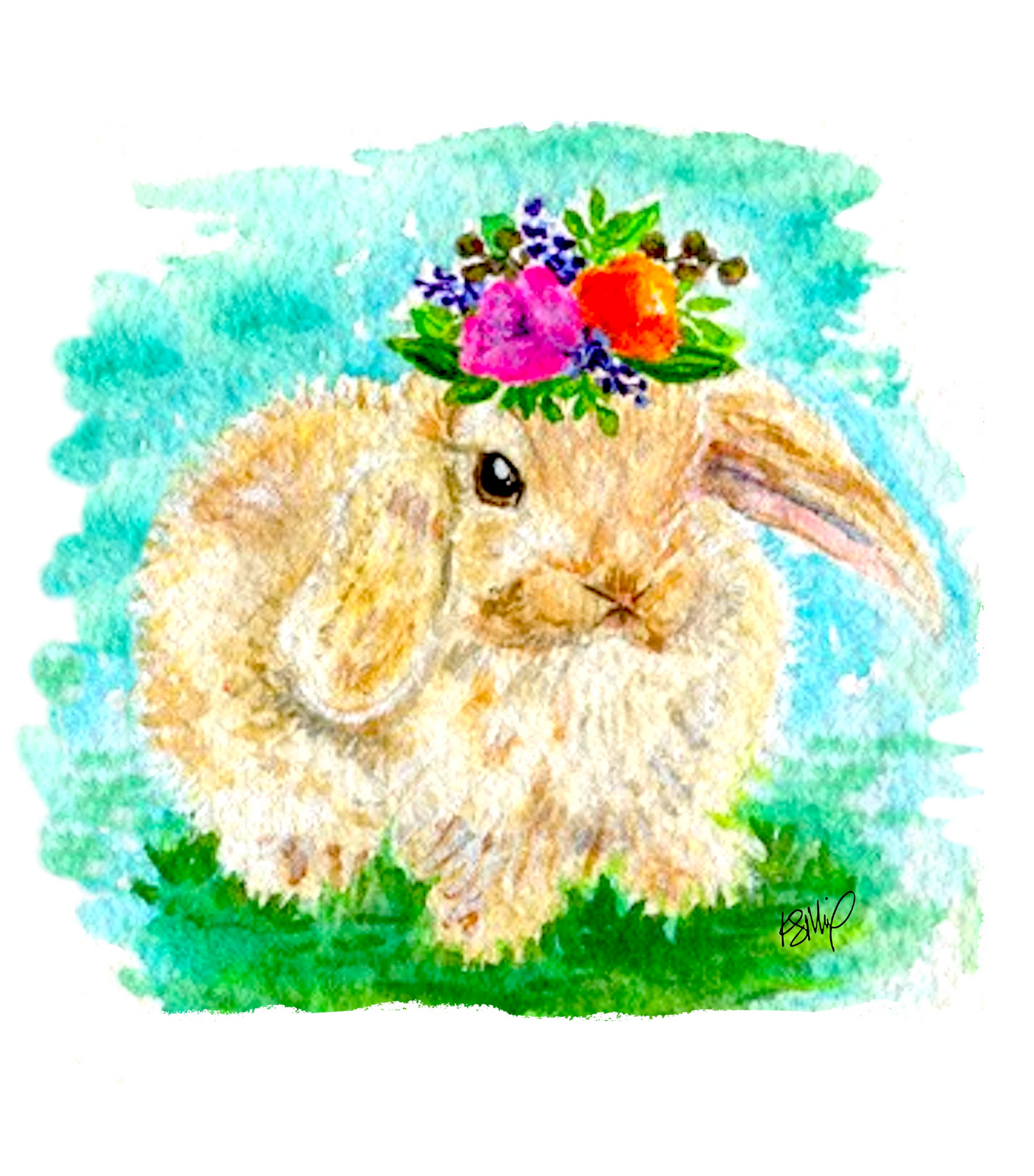 Bunny with Flower Crown