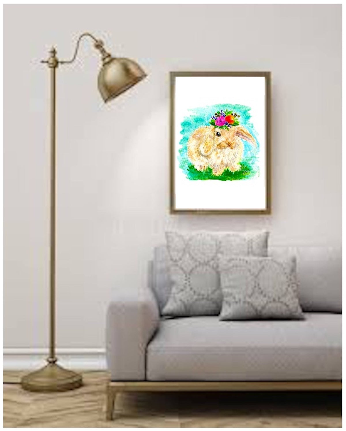 Bunny with Flower Crown