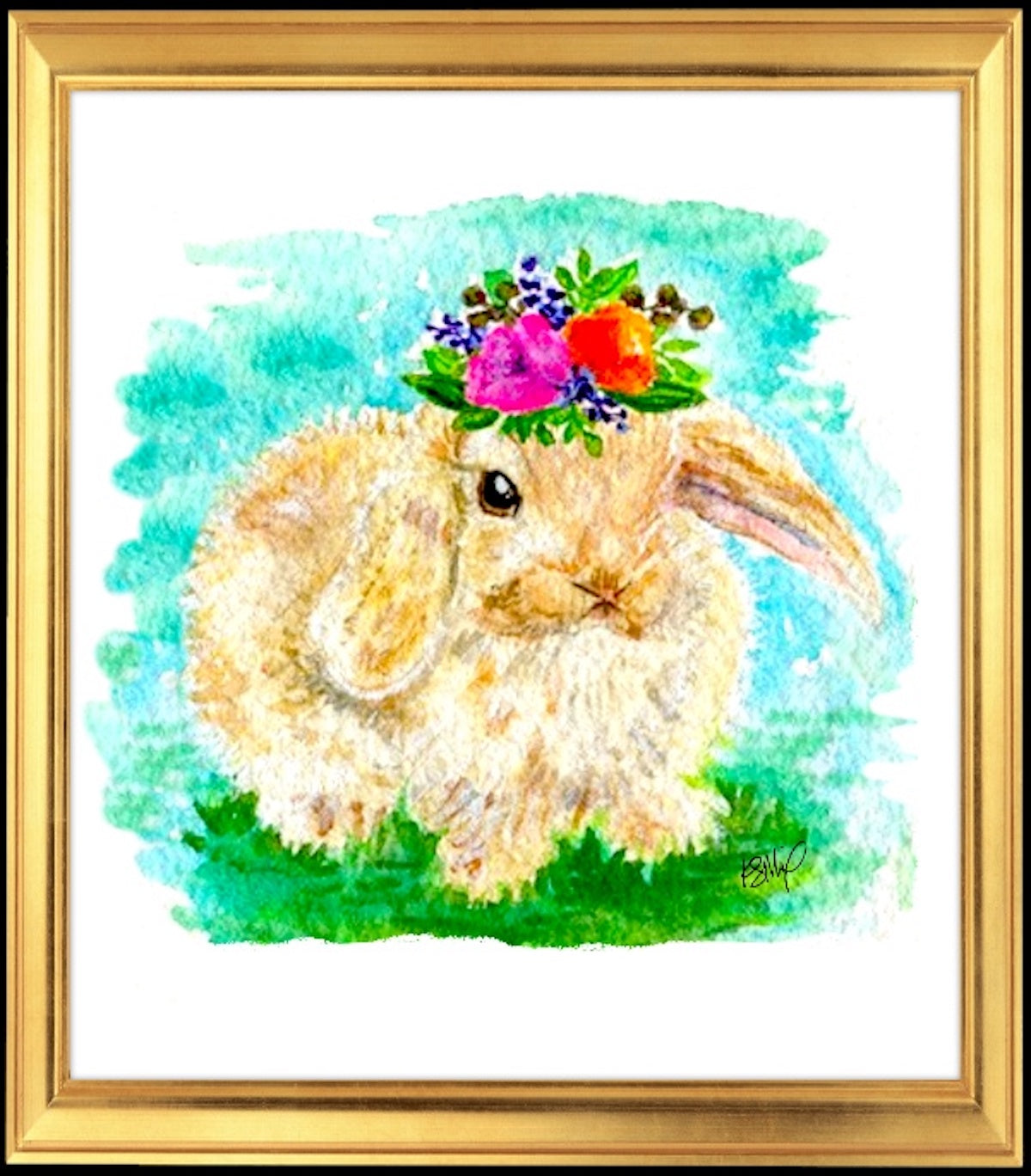 Bunny with Flower Crown