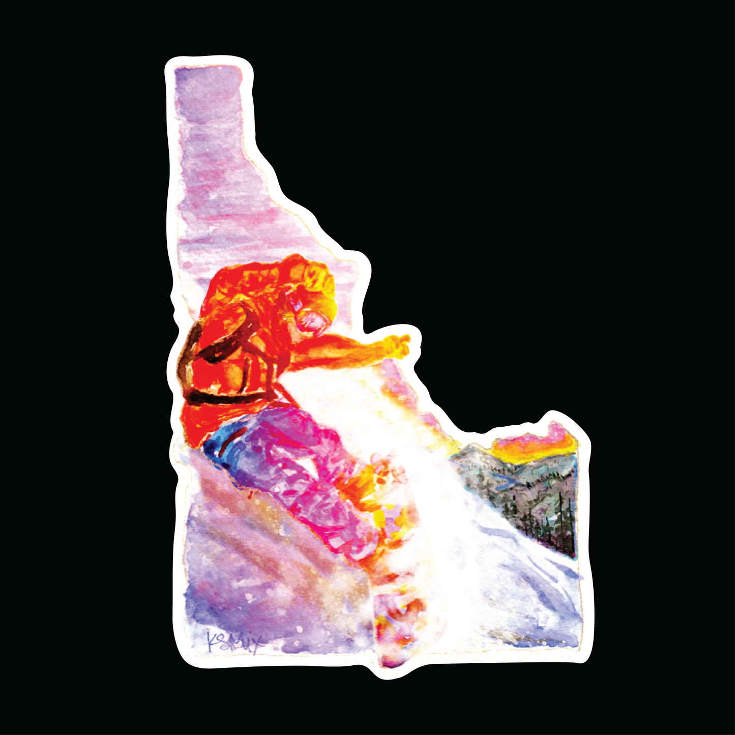 He's Carving it Up Sticker