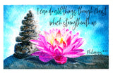 Pink Lotus Cairn Phillipians 4:13, Decal or Print